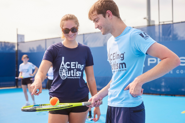 ACEing Autism athlete and volunteer at the Cincinnati Open